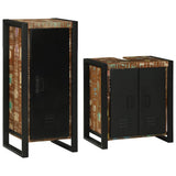 Bathroom Furniture Set 2 pcs Multicolour Solid Reclaimed Wood 3305607