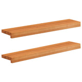 Window Sills 2 pcs Light Brown 80x 20 x 2 cm Solid Beech Wood 42048176