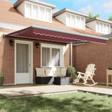 Automatic Retractable Awning Burgundy 400x300 cm 3215330