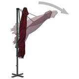 Cantilever Garden Parasol with Aluminium Pole Bordeaux Red 250x250 cm 312304