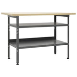 145344 Workbench Grey 120x60x85 cm Steel