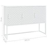 Sideboard White 105x35x75 cm Steel 335869