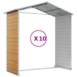 Garden Shed Light brown Galvanised steel Large Garden Shed 3188284