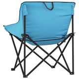 Camping Chairs with Pocket Foldable 2 pcs Bright Blue 366553
