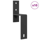 Sliding Door Hardware Kit 400 cm Steel Black 3295750