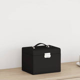 Jewellery Box 4-Layer with Mirror Lockable Black 22.5x17.5x16.5 cm 4103561