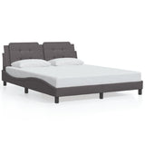 Bed Frame with LED without Mattress "Zadar" Grey 160x200 cm 3214120