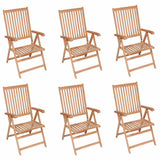 Garden Chair Set of 6 Teak Solid teak wood Foldable 3065526
