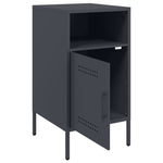 ZNTS Bedside Cabinet Anthracite 36x39x68 cm Steel 843070