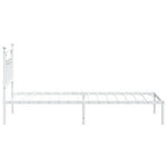 Metal Bed Frame without Mattress with Headboard White 80x200cm 353577