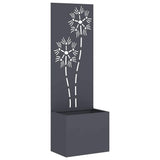 Garden Privacy Screen Floral Anthracite 50 x 32 x 150 cm 876436