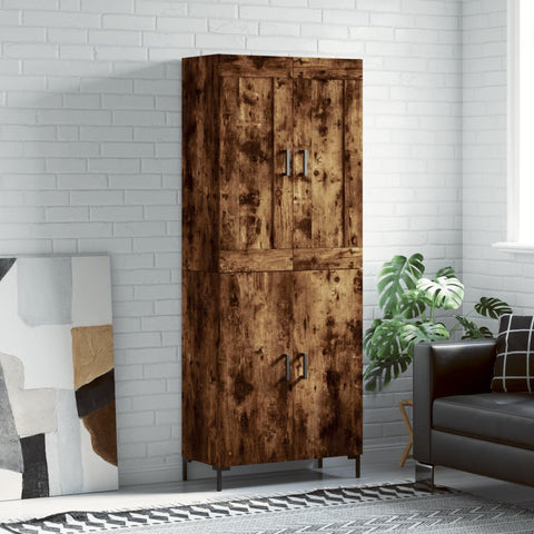 Highboard Smoked Oak 69.5x34x180 cm Engineered Wood 3199558