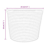 Storage Baskets 2 pcs Brown and White 24x18 cm Cotton 358454