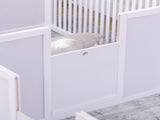 7 Panels Playpen with 3 Doors for Baby Dogs, Two-Room Design Puppy Whelping Box - White T3398P349737