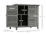 Garden Shed Wooden Garden Storage Shed 2 Door Unit Solid Fir Wood Garage Tool Organisation Cabinet, T3398P317758