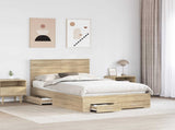 Bed Frame with Drawer Sonoma Oak 120 x 190 cm Engineered Wood 3409669