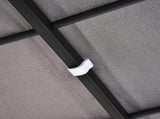 3x3m Freestanding Metal Wall Awning Canopy Grey T3398P318650