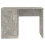 Desk with Drawer&Cabinet Concrete Grey 100x40x73 cm Engineered Wood 342654