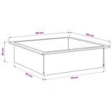 Fire Pit Ring Black 80 x 80 x 25 cm Steel 8012620