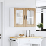 Kitchen Wall Cabinet with Glass Door Lucca Artisan Oak Engineered Wood 853856