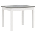 4 Piece Children Table and Chair Set White and Grey MDF 10411