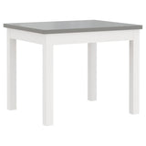 4 Piece Children Table and Chair Set White and Grey MDF 10411