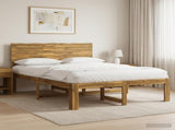 Double Bed Frame with Headboard ROSTOCK White 150 x 200 cm 3405418