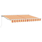 Retractable Awning Manual Multicolour Stripe 350x200 cm Fabric 3329685