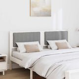 Upholstered Headboard White 150 cm Solid Pine Wood 879063