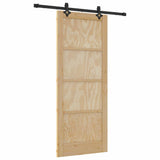 Sliding Door ORKDAL Brown 83 x 202 cm Solid Pine Wood 3333616
