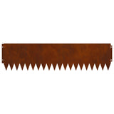 Lawn Edging 20 pcs 103 x 25 cm Steel Rusty 8008405