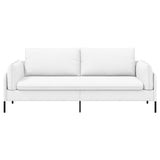 3-Seater Sofa White 222 x 81 x 89 cm Fabric 42048639