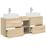 Bathroom Cabinet Set 3 pcs Sonoma Oak 49.5 x 41 x 62.5 cm 3405837