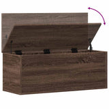 Storage Box Brown Oak 90x35x35 cm Engineered Wood 840687