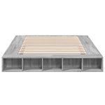 Bed Frame without Mattress Grey Sonoma 150x200 cm King Size 3280473