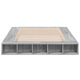 Bed Frame without Mattress Grey Sonoma 150x200 cm King Size 3280473