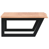 Basin Shelf Wall Mounted Steel and Solid Wood Oak 3302607