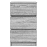 Bedside Cabinets with 3 Drawers 2 pcs Grey Sonoma 39x35x65 cm 861348