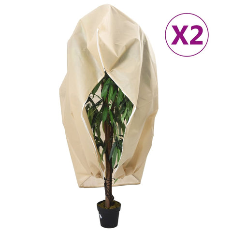 ZNTS Plant Fleece Covers with Zip 2 pcs 70 g/m² 3.14x2.5 m 3203532