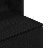 Bedside Cabinet Black 39x35x125 cm Engineered Wood 861311