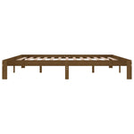 Bed Frame without Mattress Honey Brown Solid Wood Pine 200x200cm 810388