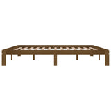 Bed Frame without Mattress Honey Brown Solid Wood Pine 200x200cm 810388