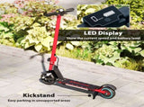 Folding Electric Scooter for Kids, with Dual Brakes, Front Suspension, LED Colourful Lights, Red T3398P347579