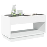 ZNTS Coffee Table with Infinity LED White 90x50x50 cm 847665