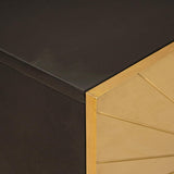 Sink cabinet Black and Gold 62 x 33 x 58 cm Solid Mango Wood 4017847
