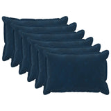 Cushion with Pillow HOUTEN 6 pcs Blue Microfiber Fleece 933349