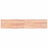 Table Top Light Brown 200x40xcm Treated Solid Wood Live Edge 363981