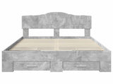 Bed Frame Concrete Grey 120 x 200 cm Engineered Wood 3413214