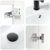 Bathroom Vanity Unit with Tap White 61 x 40 x 74.5 cm 889537
