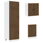 ZNTS 8 Piece Kitchen Cabinet Set Kalmar Brown Oak Engineered Wood 3314808